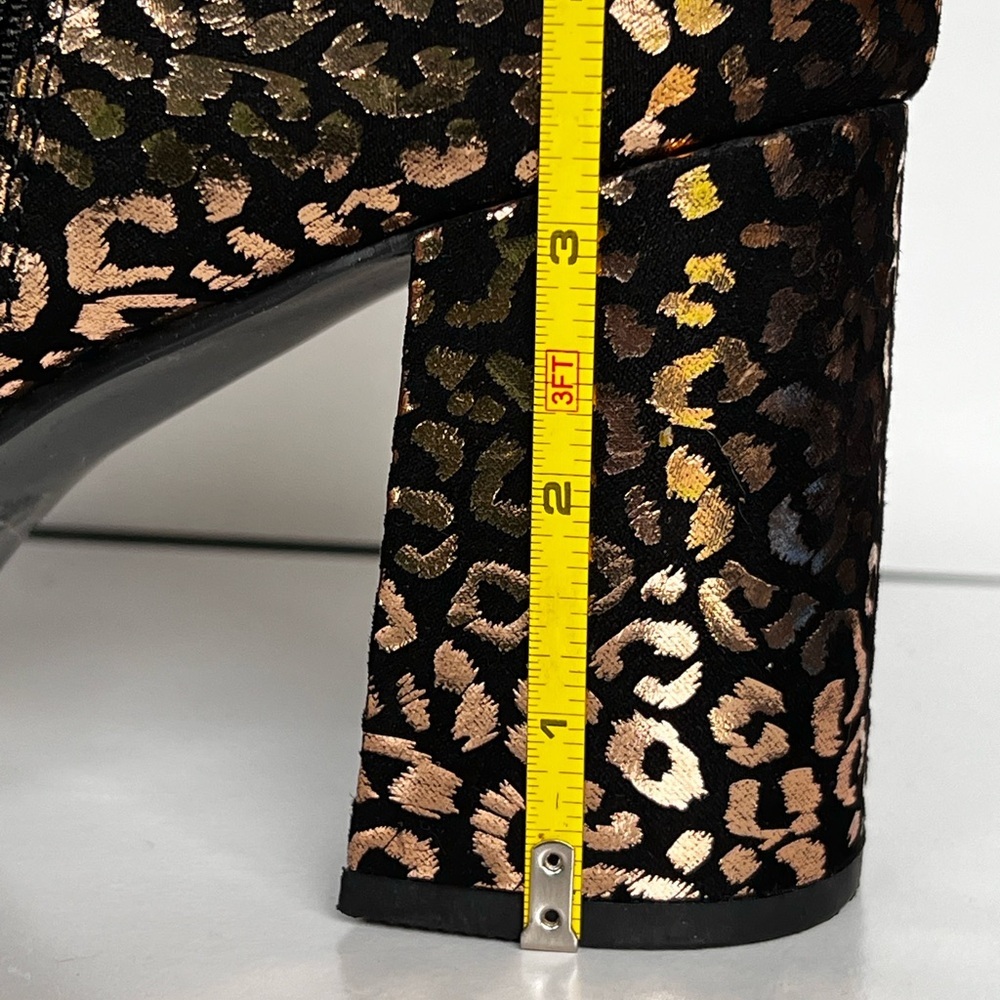 Torrid Block Heeled Bootie Metallic Leopard Print… - image 7